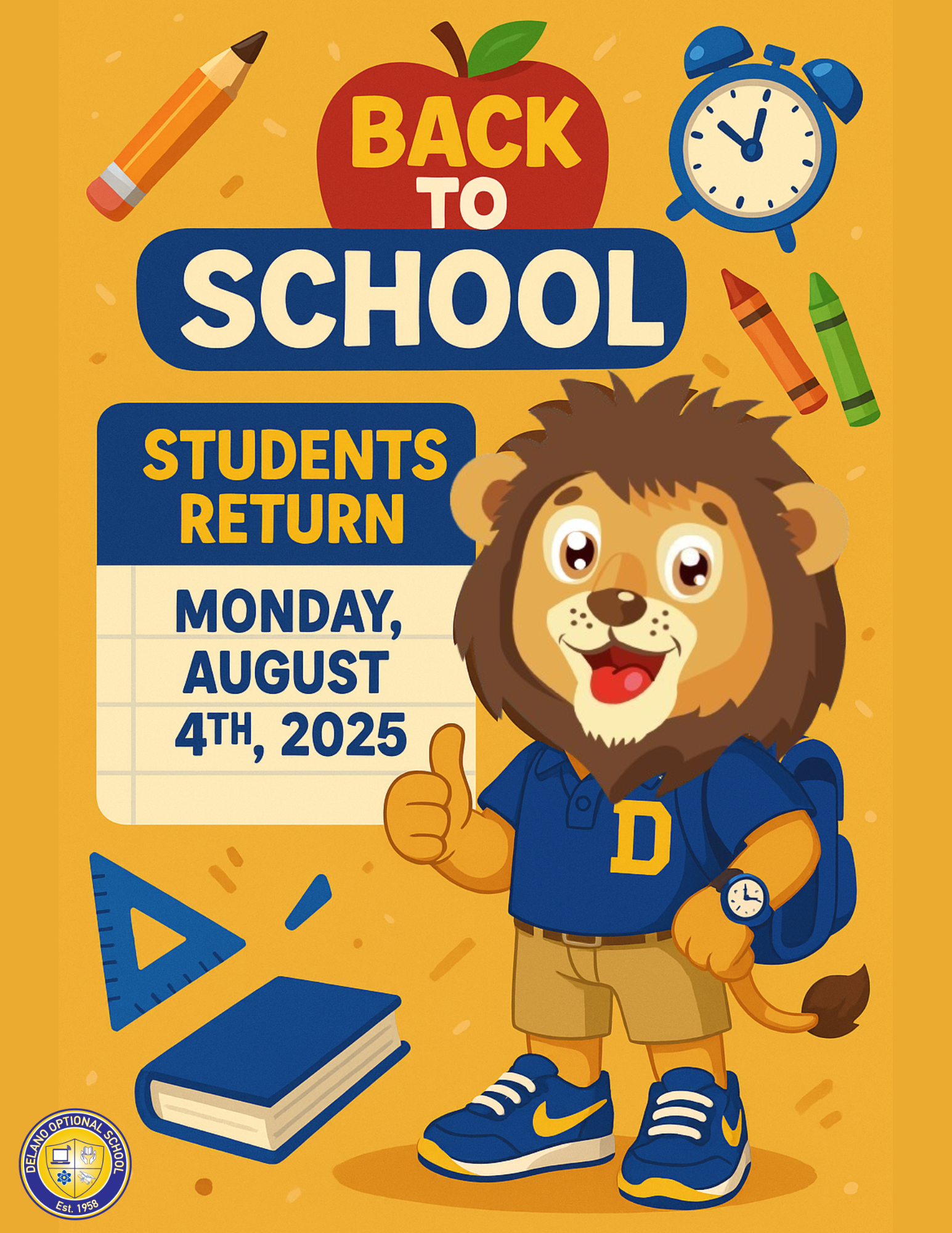 Back to School August 4th